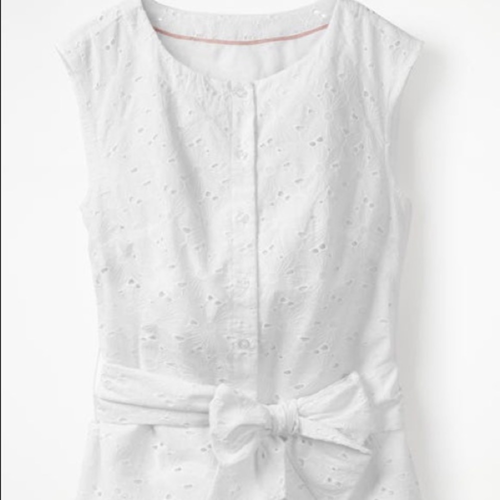 Boden Claudette Broderie Top NWT 10